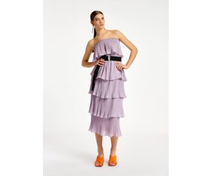Essentiel Antwerp - Dewave Pleated Ruffle Dress - Carnaby