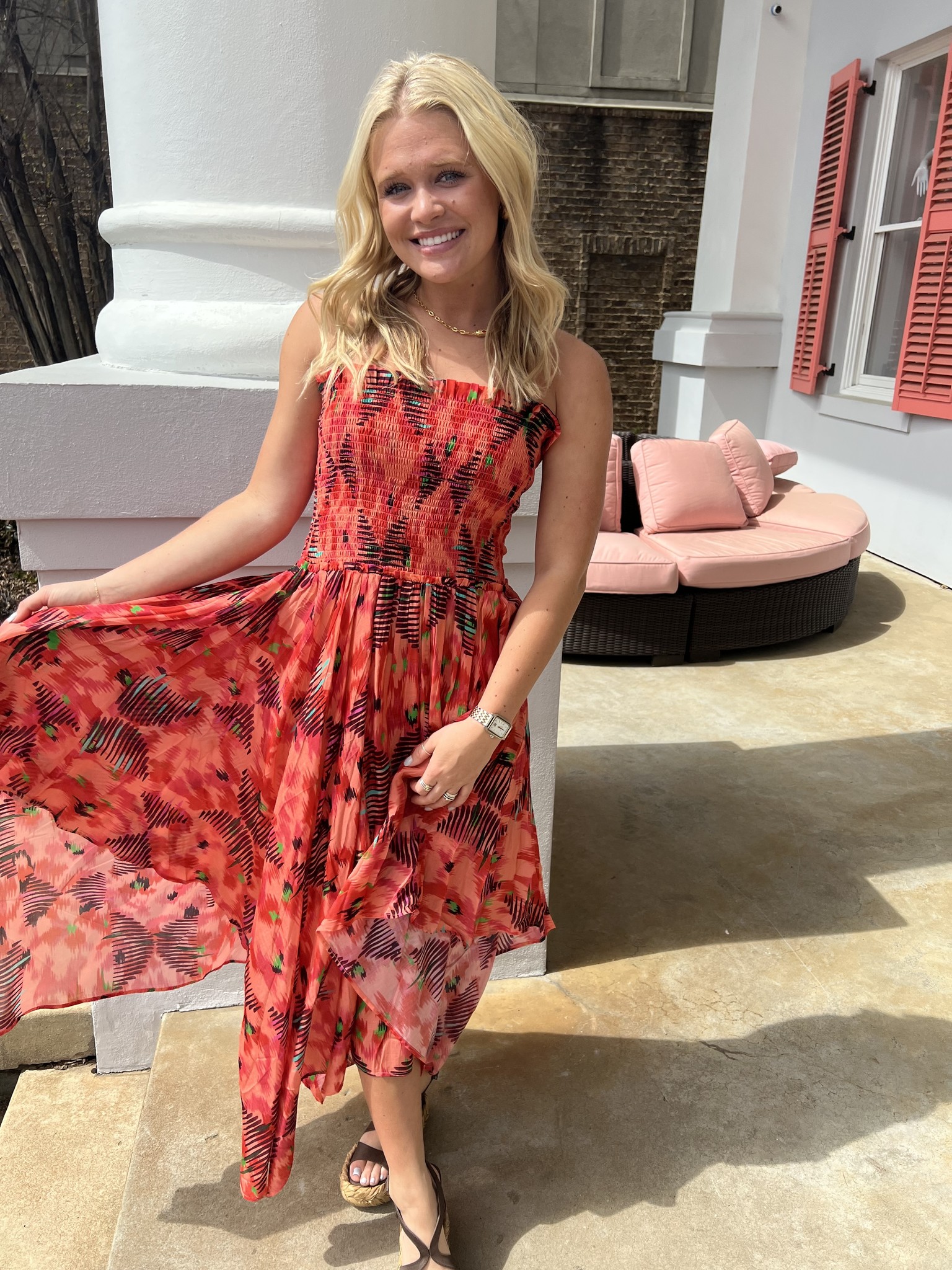 chinese dress ladies Madeleine Strapless Maxi Dress - Cherry