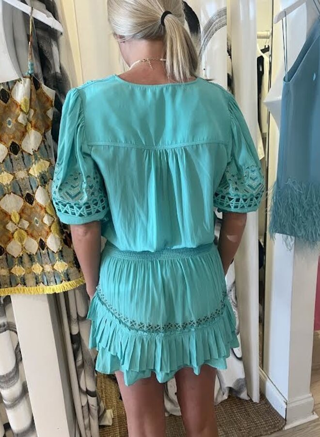 Ramy Brook- Annadele Short Sleeve Mini Dress- MALAC