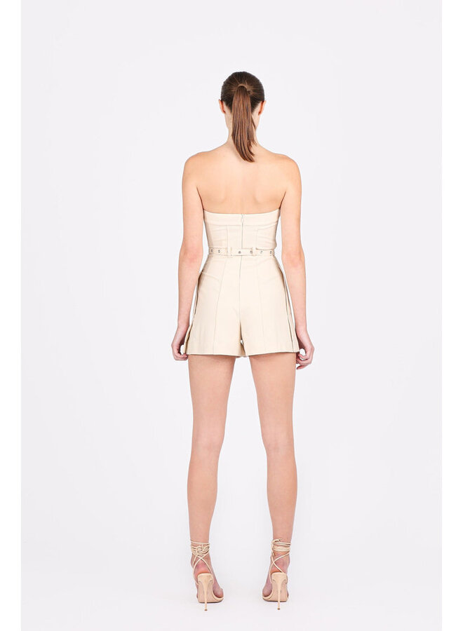 Nonchalant- Jude Romper- Tan