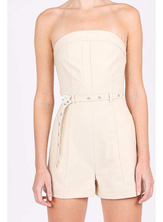 Nonchalant- Jude Romper- Tan