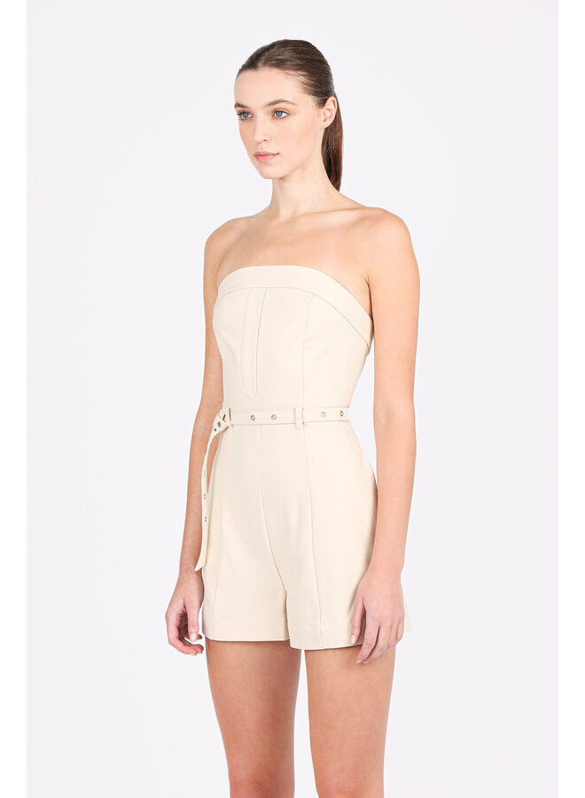 Nonchalant- Jude Romper- Tan