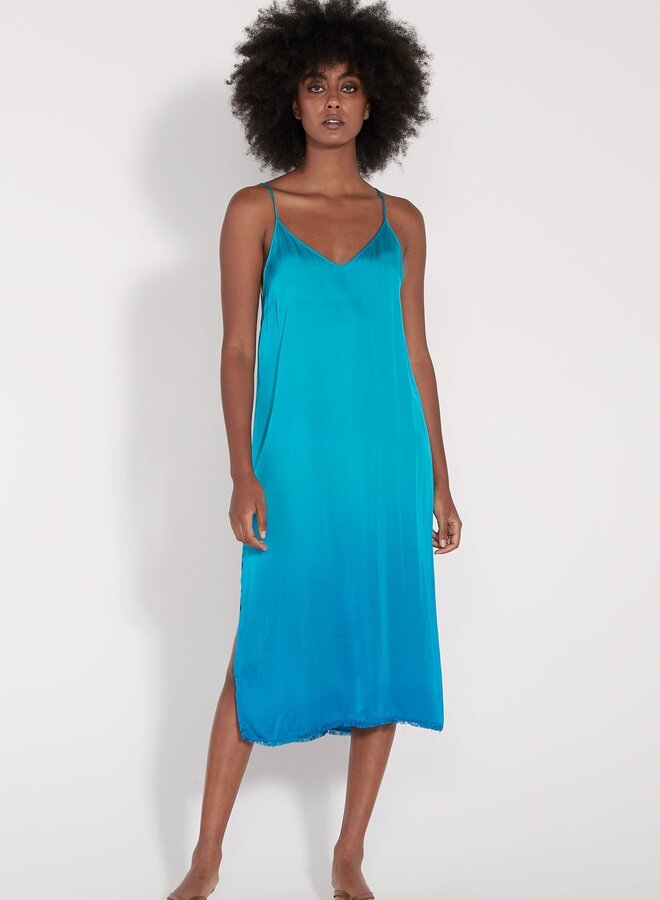 Raquel Allegra- Slip Dress- Aqua DD