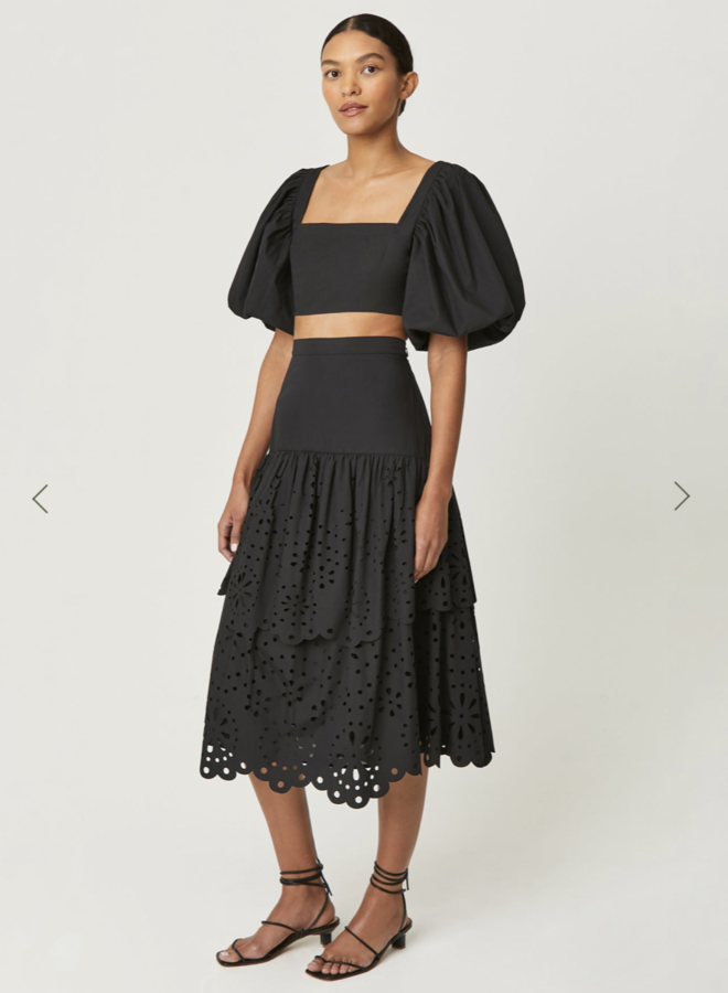 Rhode- Sandy Skirt- Ink Ciel Eyelet