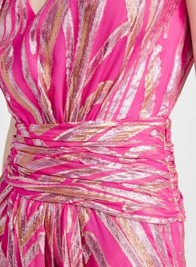 Ramy Brook- Reina Dress- Pink Metallic