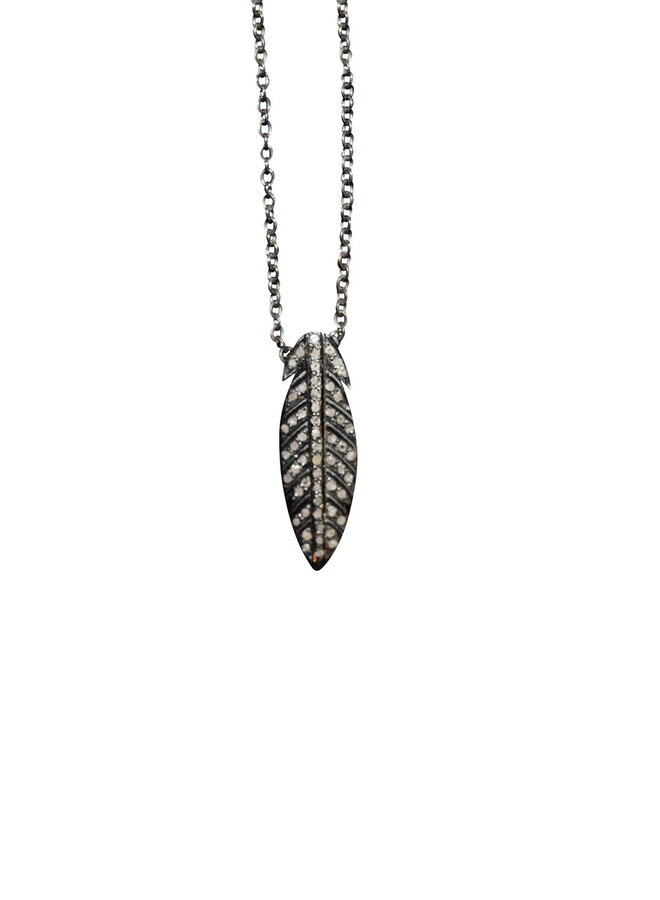 S. Carter- Feather Charm Necklace