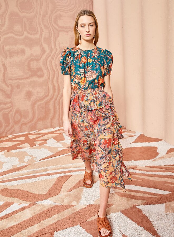 Ulla Johnson- Ursa Skirt- Coral Bloom