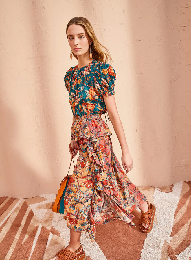 Ulla Johnson- Ursa Skirt- Coral Bloom