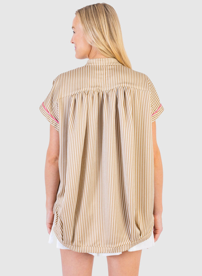 Koch- Fern Top- Gold Stripe