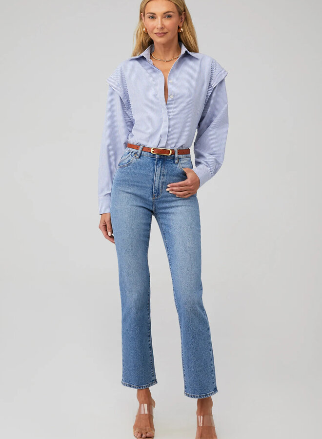 Nonchalant- Helga Top- Blue Stripe