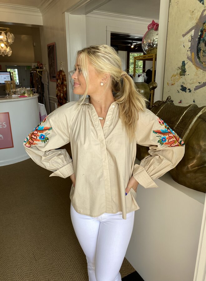 V.D.E. Vinster- Lily Blouse- Beige