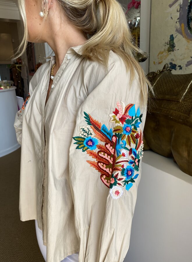 V.D.E. Vinster- Lily Blouse- Beige