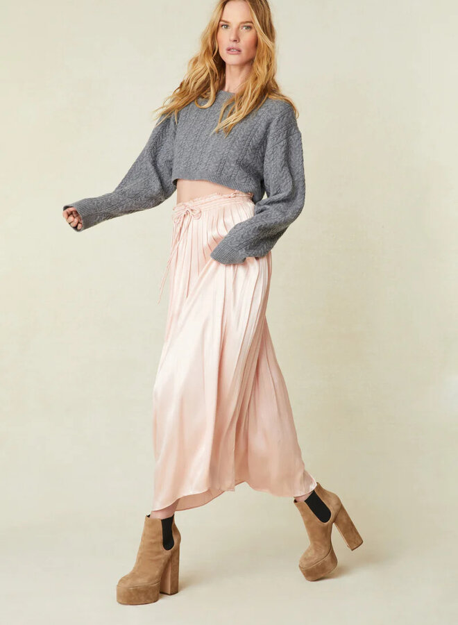 Love Shack Fancy- Chica Skirt- Cloud Pink