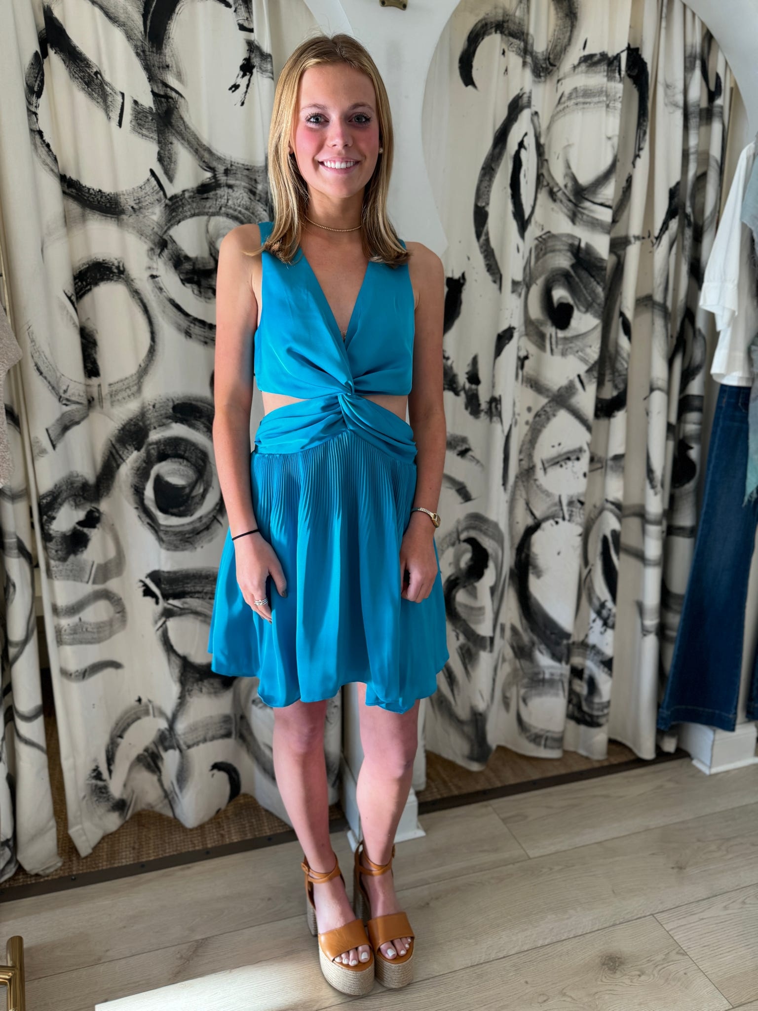 Ramy Brook- Milo Dress- Calypso Blue