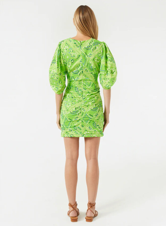 Rhode- Isla Dress- Lime Diamond Stitch