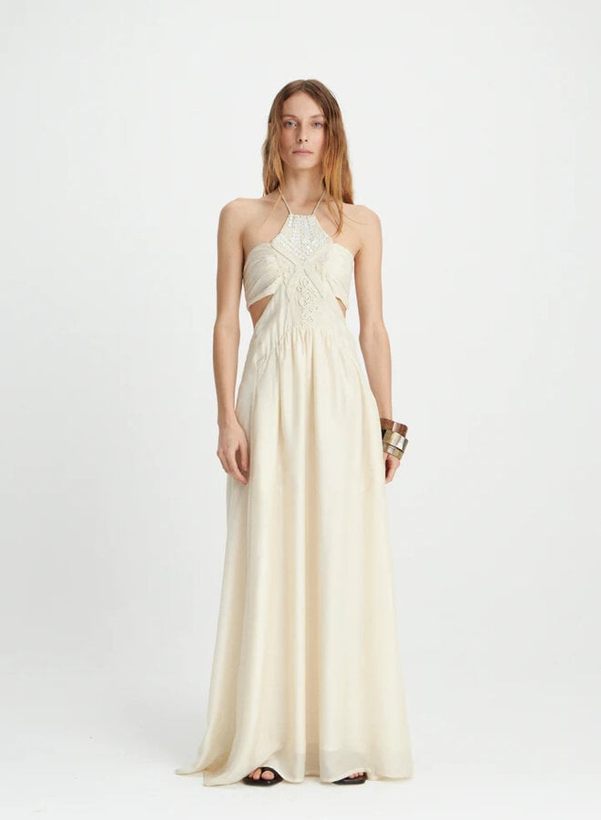 Maria Cher- Manzanares Camille Long Dress Off White