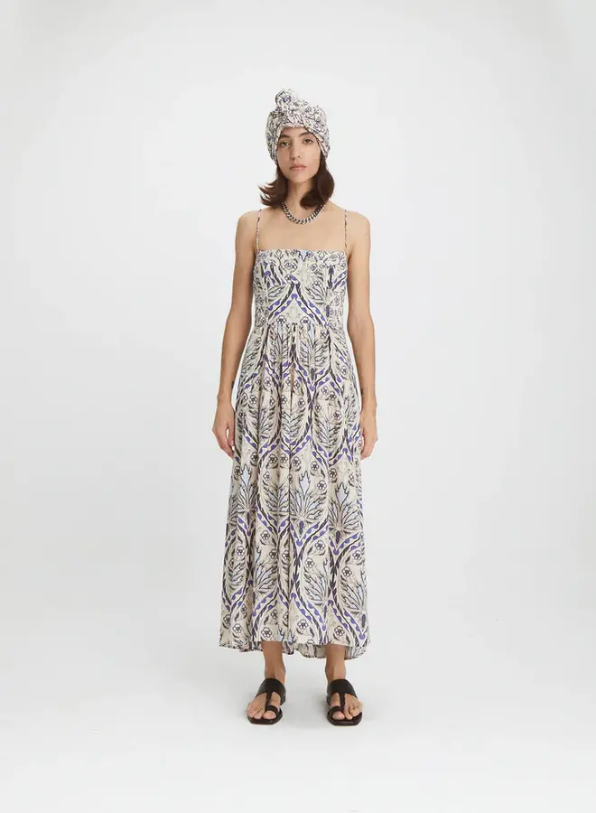 Maria Cher- Alcorta Maive Midi Dress Morocco Blue