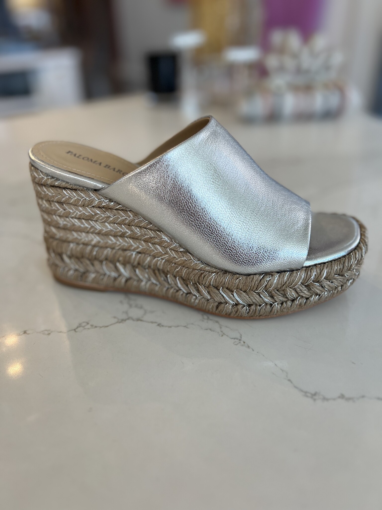 Paloma Barcelo- Scarlett Metallic Napa- Silver - Dukes Online Paloma Barcelo- Scarlett Metallic Napa- Silver - Dukes Online