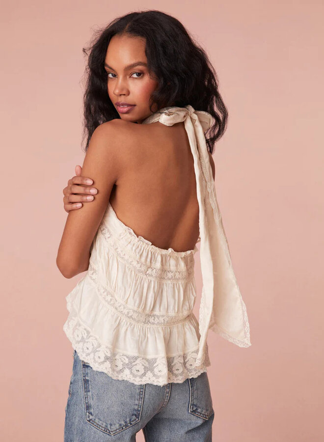 Love Shack Fancy- Alessandro Top- Antique White