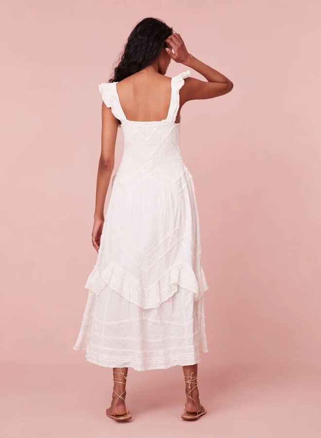 Love Shack Fancy- Brin Dress- Bright White