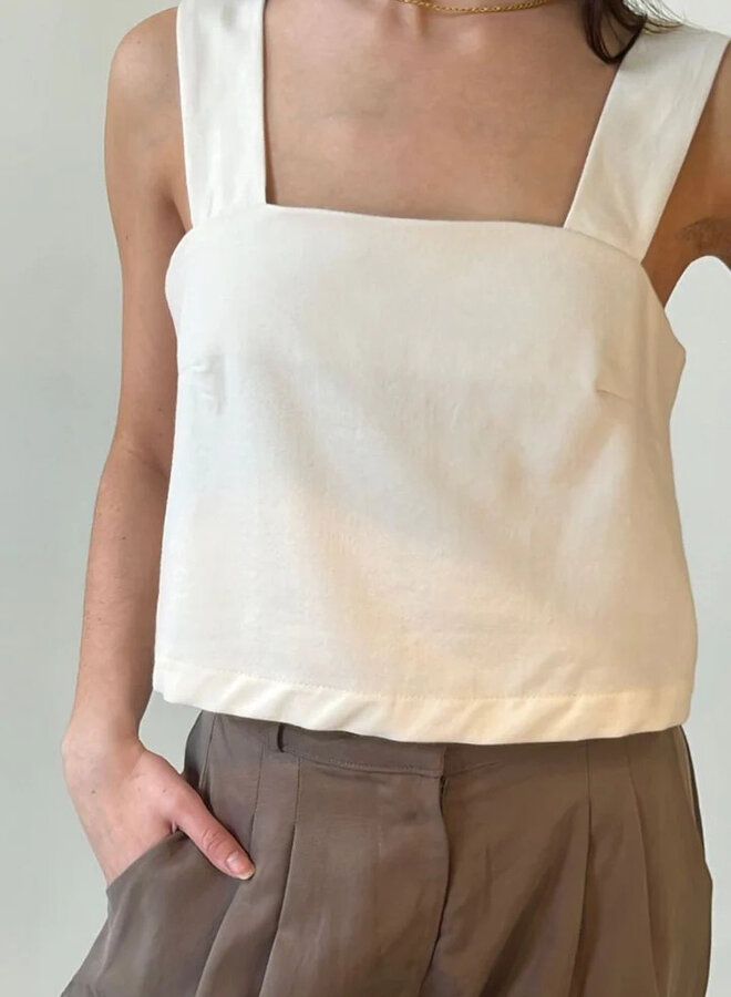 Natalie Busby- Square Tank- Ivory