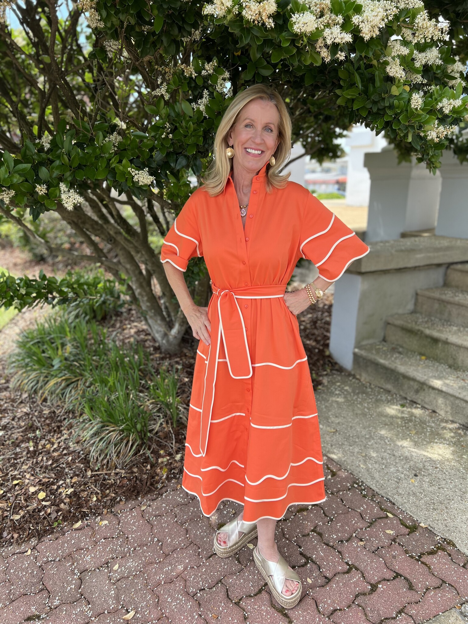 Alexis- Rhodes Dress- Orange - Dukes Online