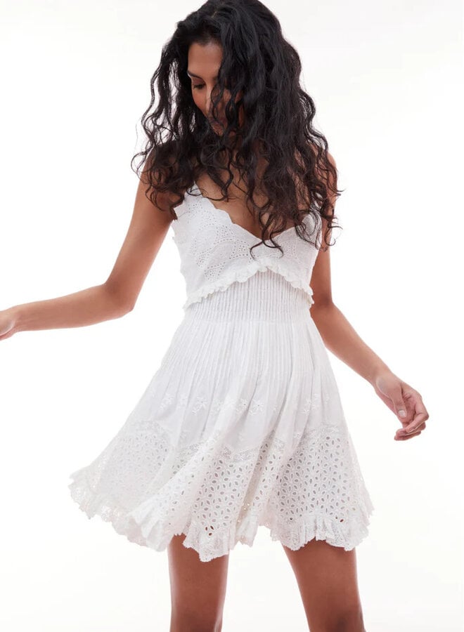 Love Shack Fancy- Kerielle Dress- Off White