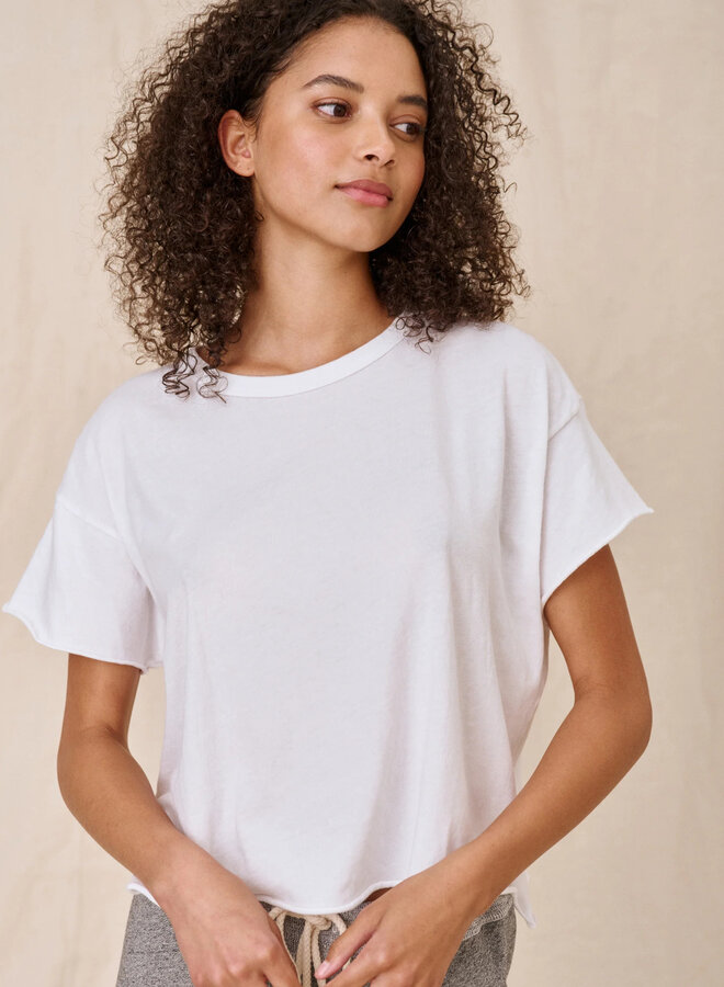 The Great- The Crop Tee- True White