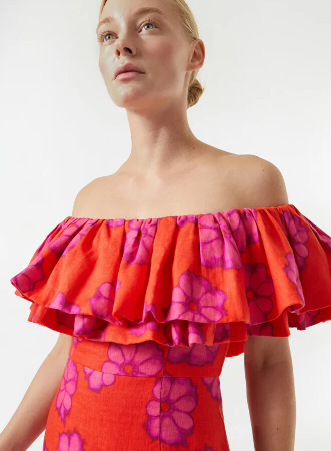 Rhode- Vivi Dress- Scarlet Bombay Bloom