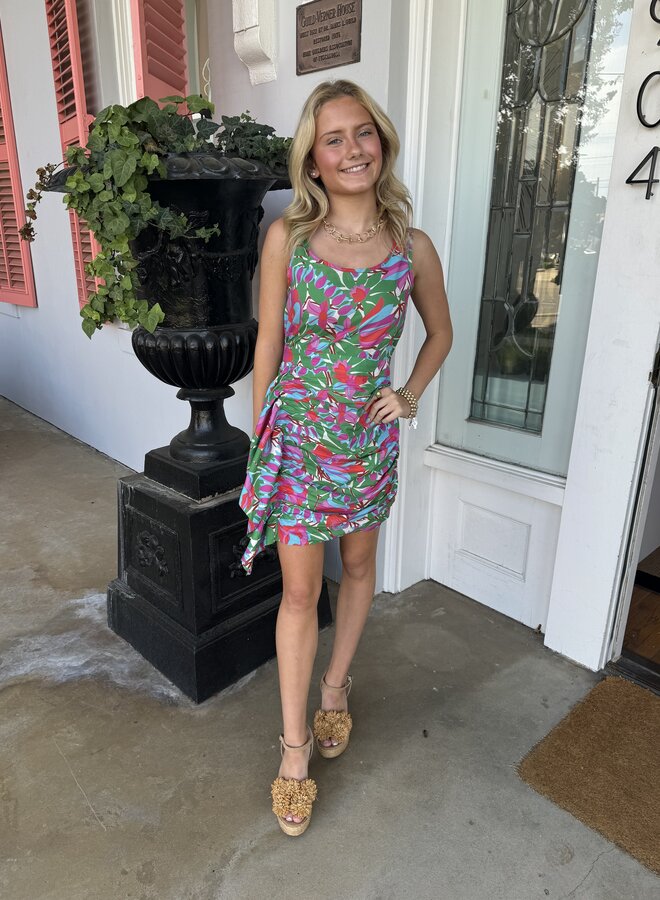 Rhode- Tilda Dress- White Fleur Tropical