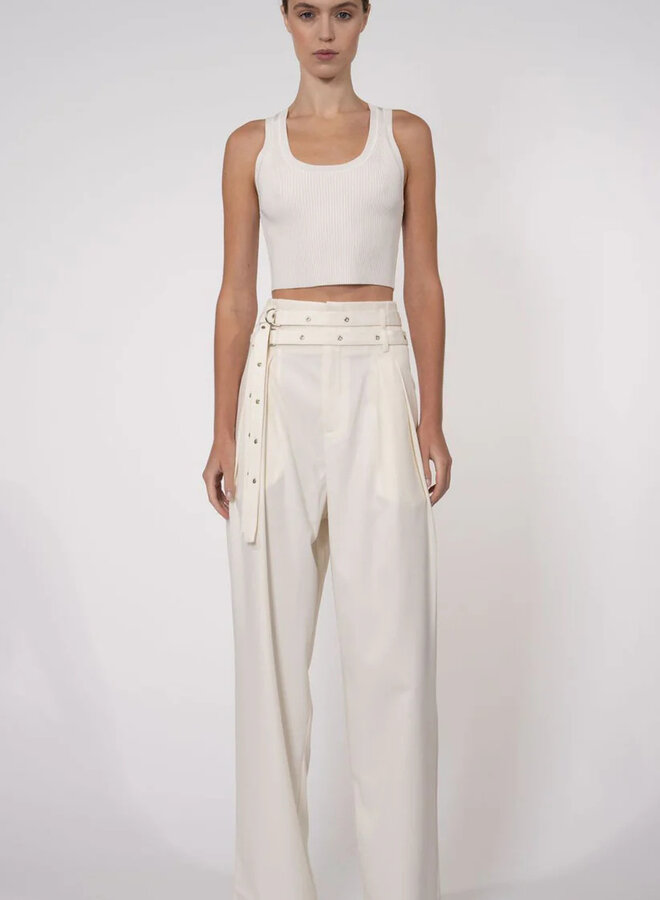 Nonchalant- Eve Crop- White