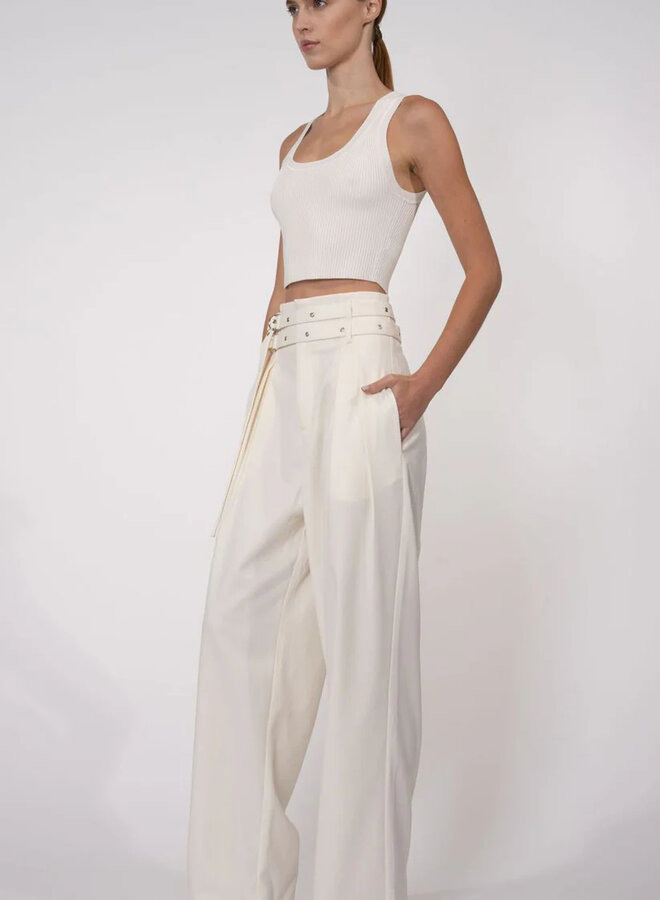 Nonchalant- Eve Crop- White