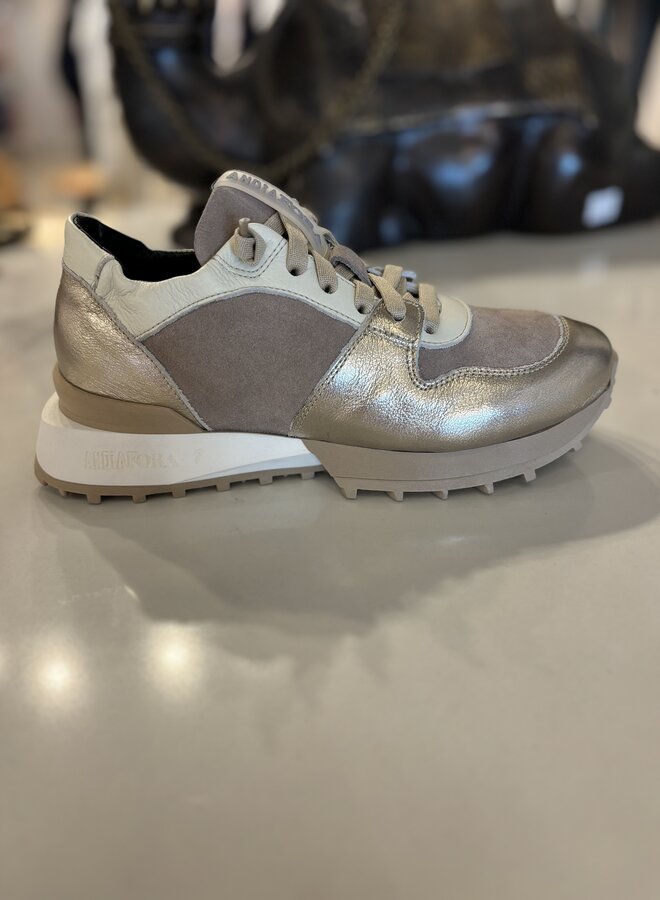 Andia Fora- Ruffle Vanilla Suede- Ivory