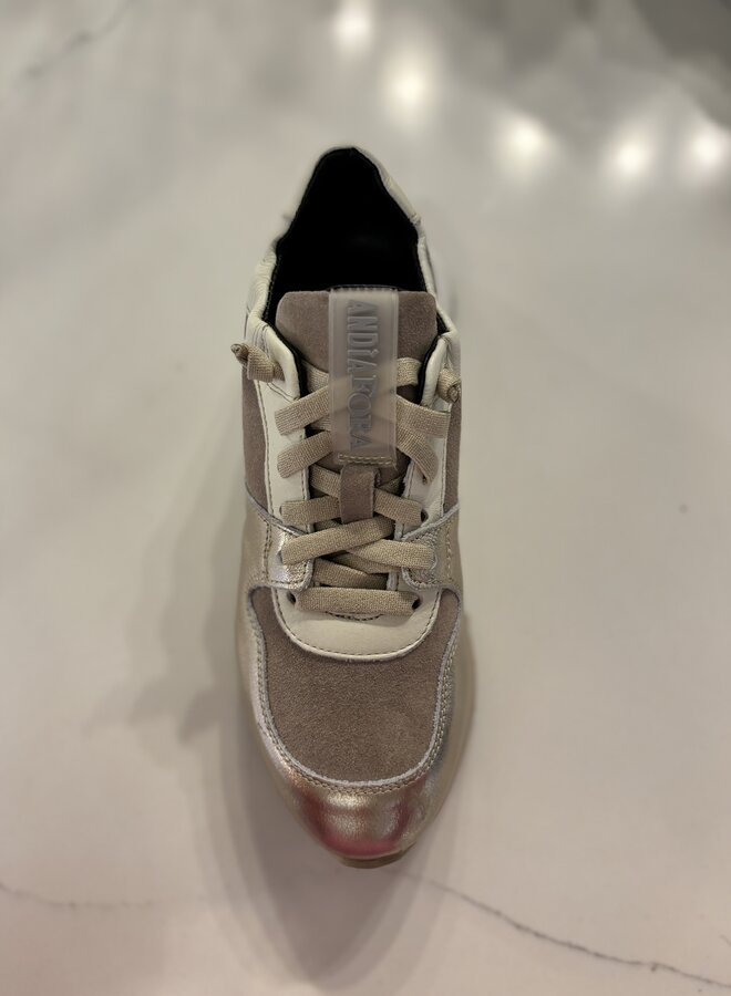 Andia Fora- Ruffle Vanilla Suede- Ivory
