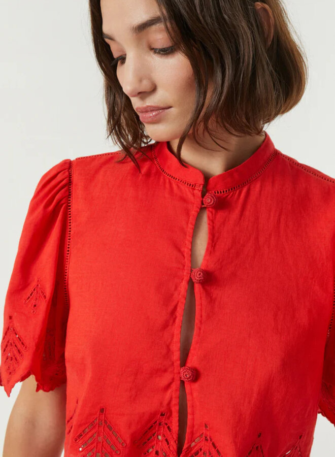 Rhode- Nita Top- Scarlet Eyelet