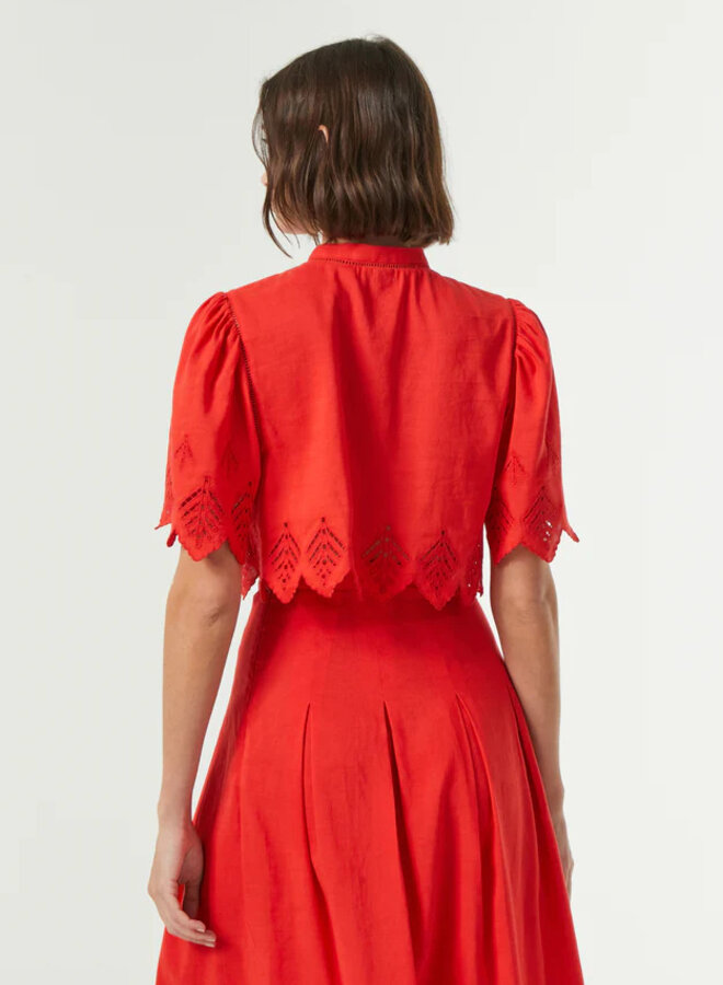 Rhode- Nita Top- Scarlet Eyelet