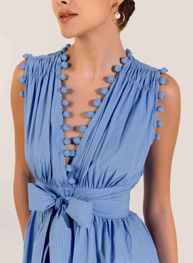 Scarlett Poppies- Santa Cruz Mini Dress- Vista Blue