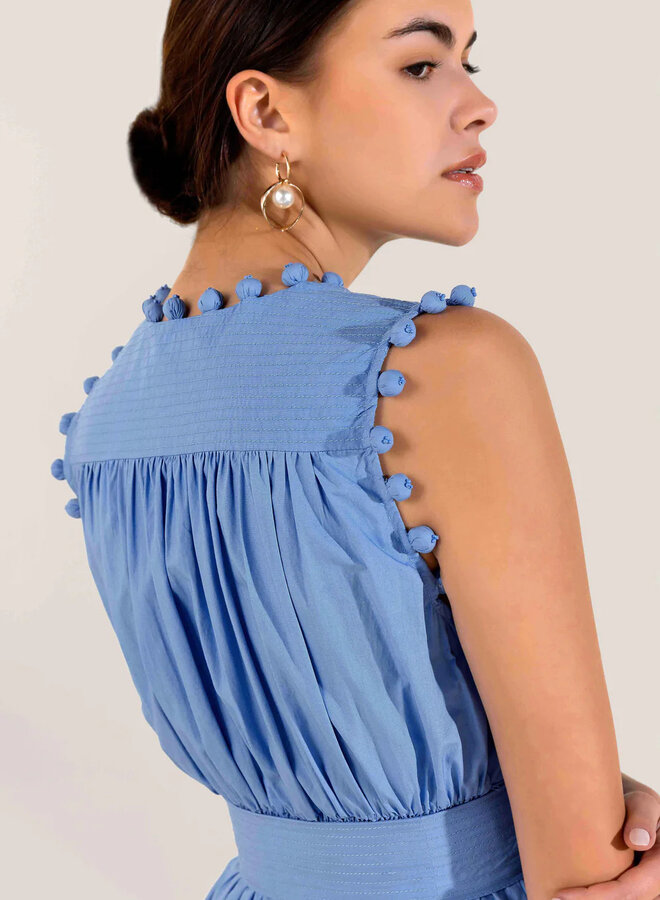 Scarlett Poppies- Santa Cruz Mini Dress- Vista Blue