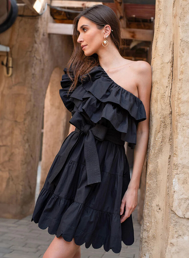 Scarlett Poppies- Revolution Illusion Dress- Onyx Black