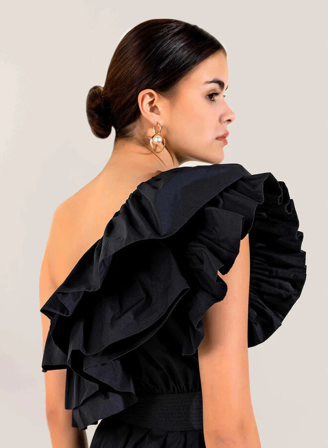 Scarlett Poppies- Revolution Illusion Dress- Onyx Black