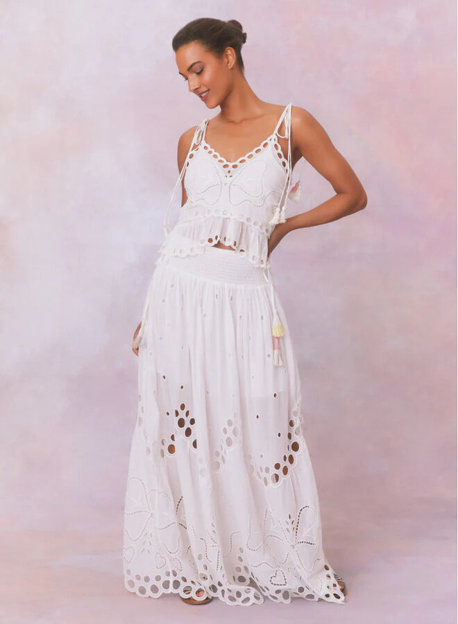 Love Shack Fancy- Biltmore Top- Soft White