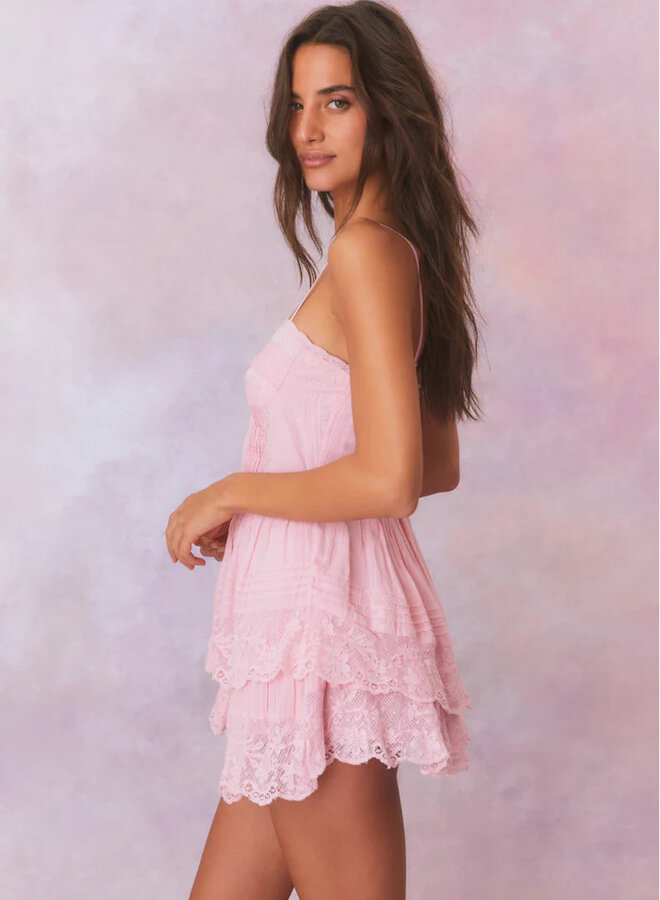 Love Shack Fancy- Nerida Dress- Cherry Pink