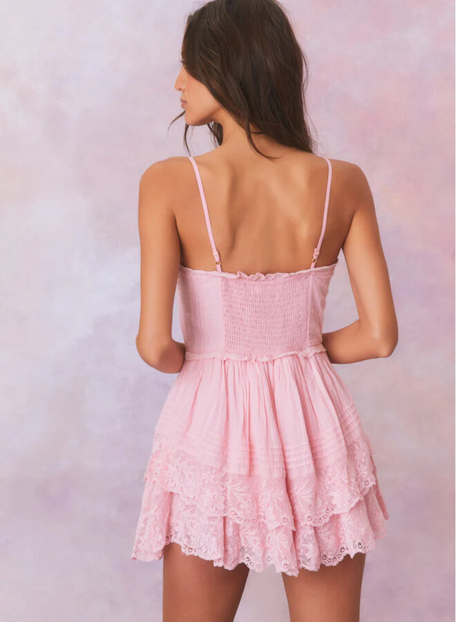 Love Shack Fancy- Nerida Dress- Cherry Pink