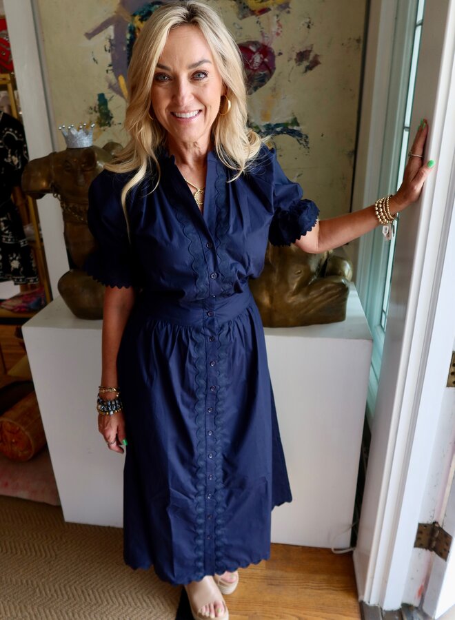 Sundays- Aliza Dress- Navy