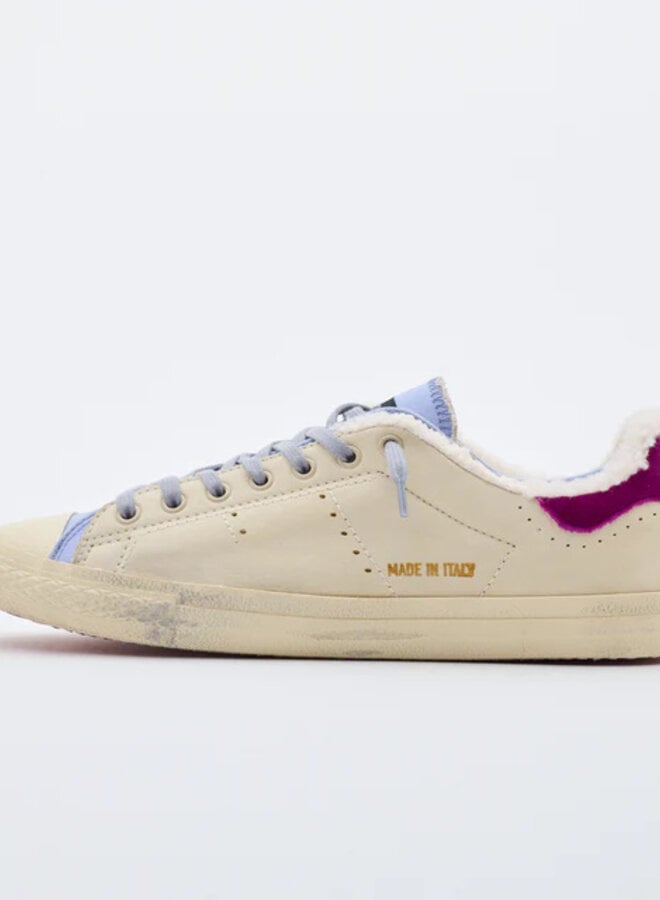 Hidn-Ander- Starless Low Shearling- Cream/Lilac