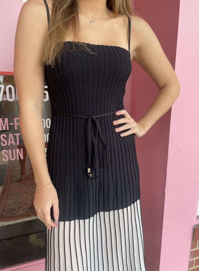 Karina Grimaldi- Moraima Knit Midi Dress- Black