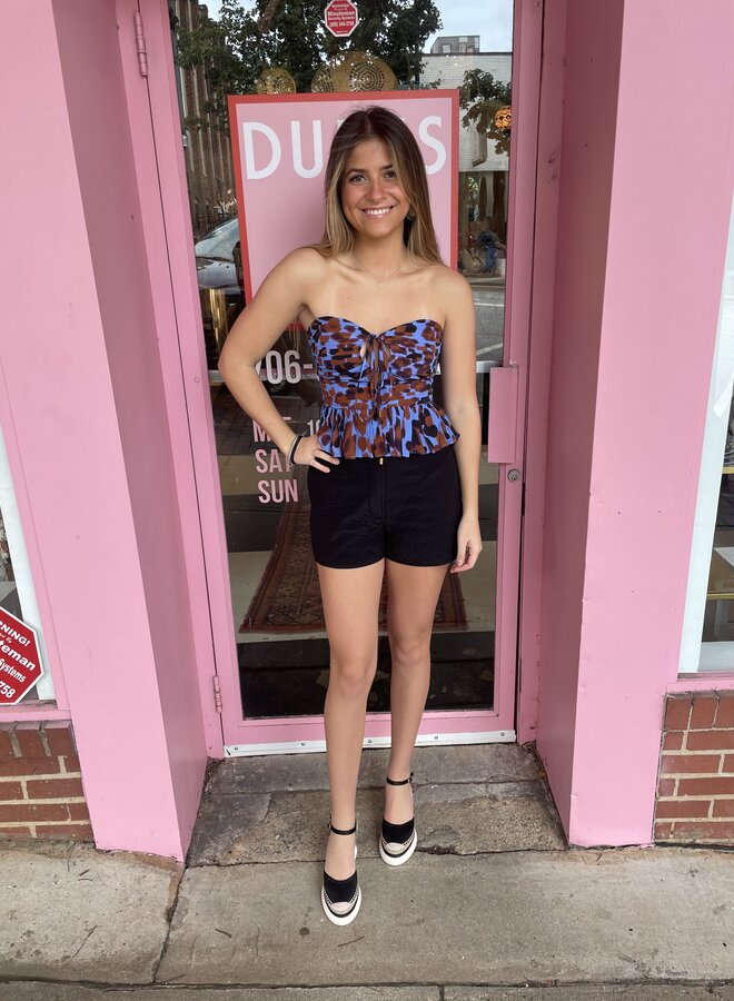 Karina Grimaldi- Malwa Print Top- Floral Animal