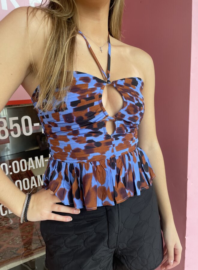 Karina Grimaldi- Malwa Print Top- Floral Animal