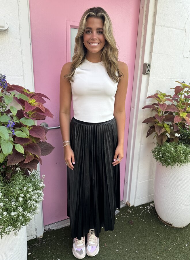 Loyd Ford- Black Faux Leather Skirt 2537