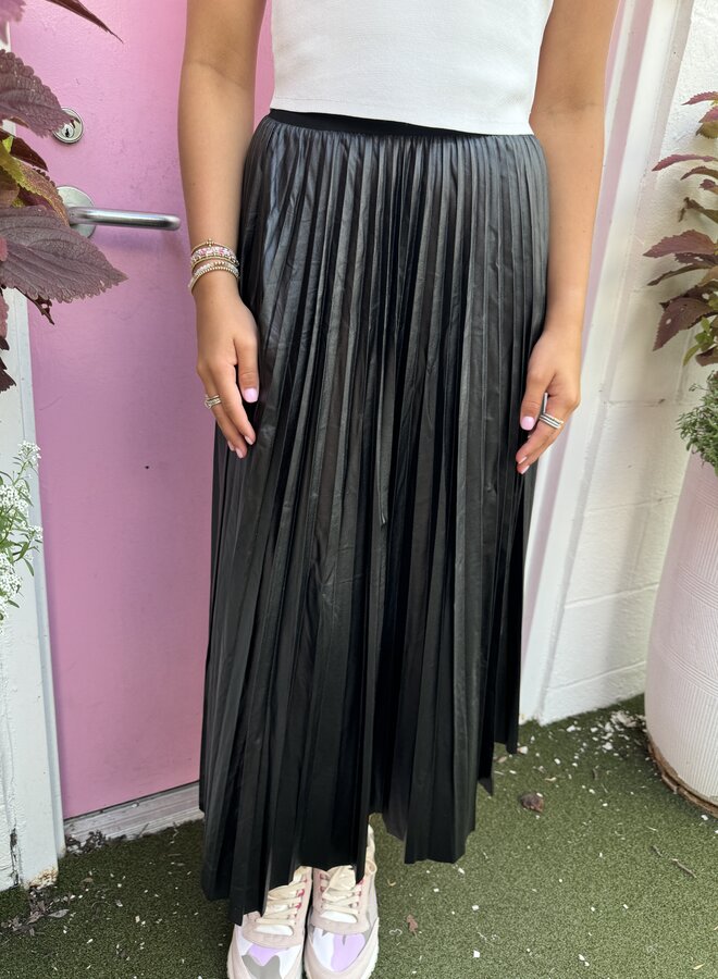 Loyd Ford- Black Faux Leather Skirt 2537
